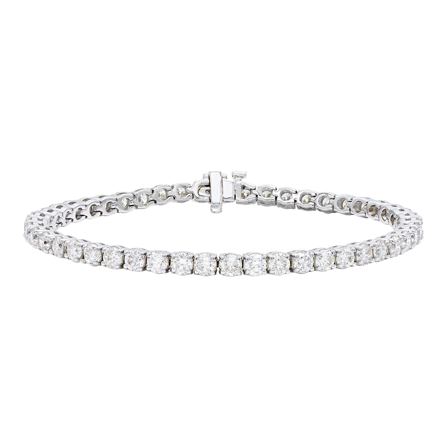 White Gold And 8.08ct Diamond Tennis... | Bracelet | Sotheby's