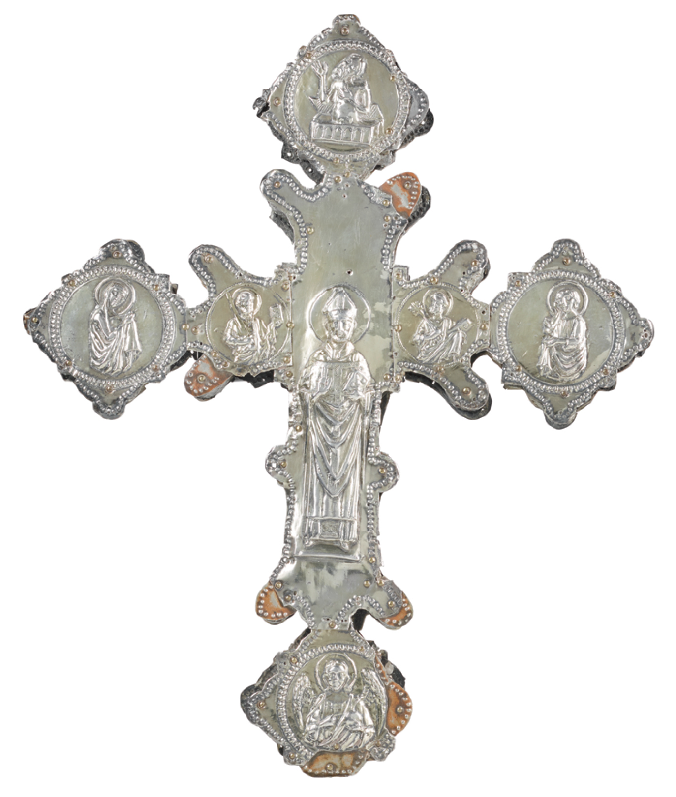 SPANISH, 14TH CENTURY PROCESSONAL CROSS Old Master Sculpture