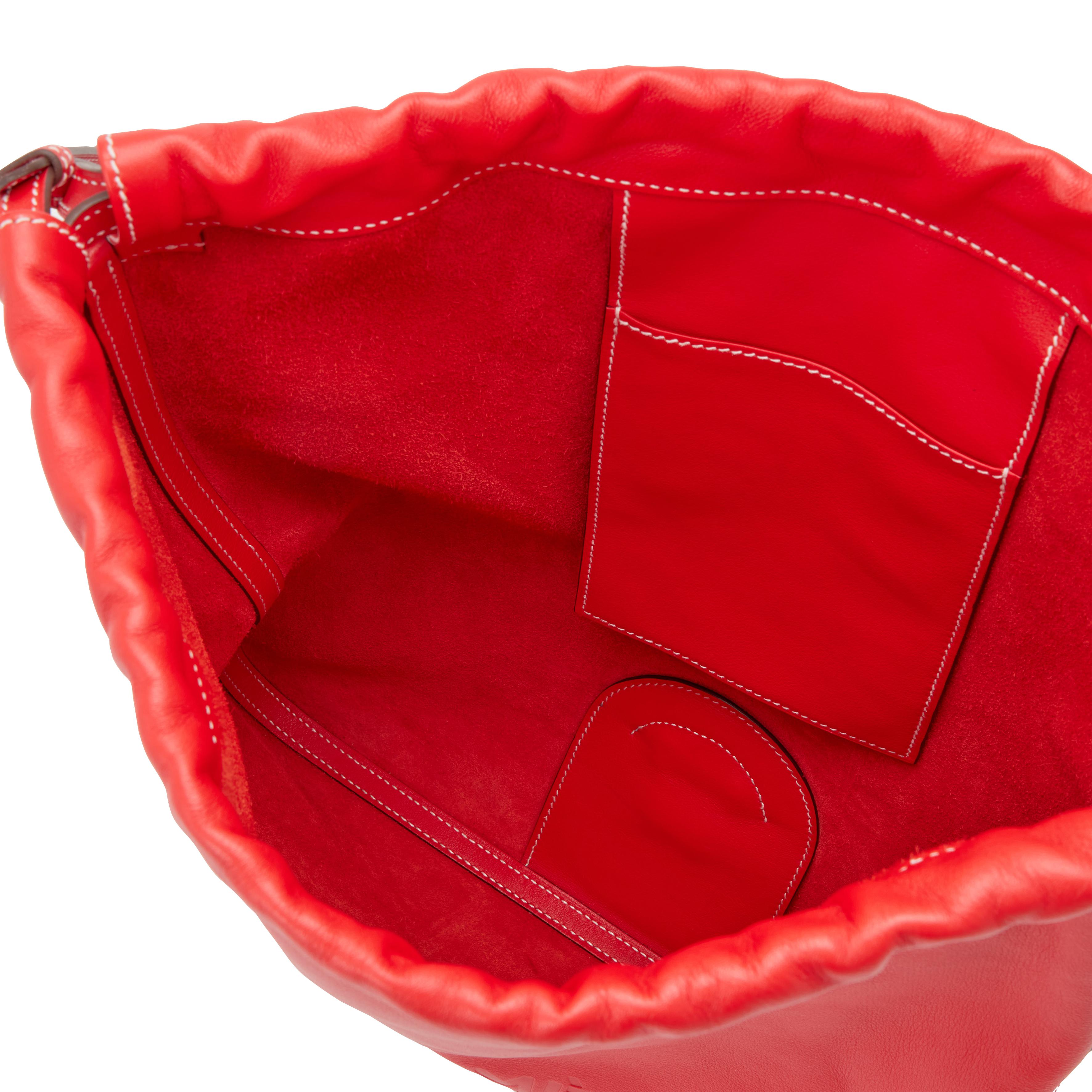 Hermès Rouge De Cœur Cheri Bridado Backpack Palladium Hardware