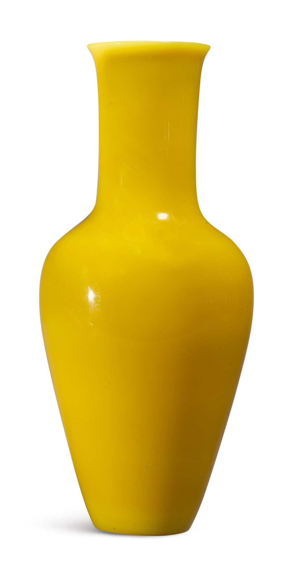A yellow glass vase The Hundred Antiques Fine and Decorative Asian