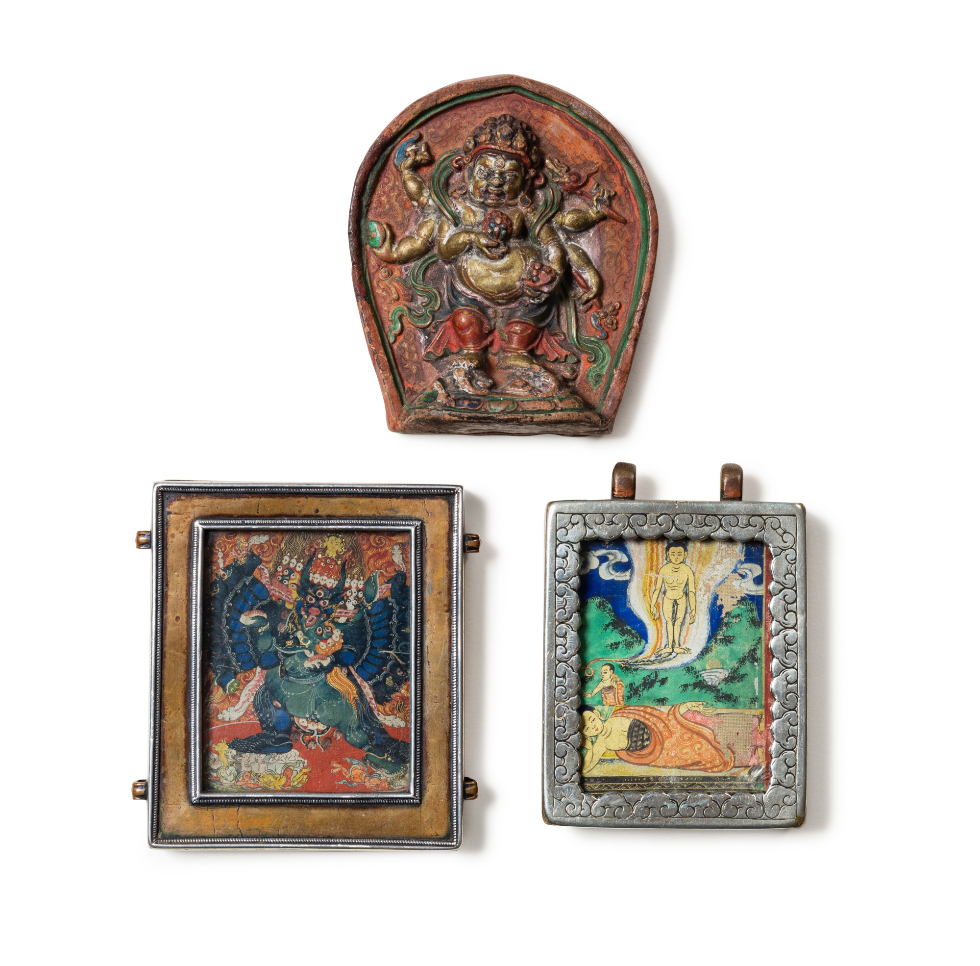 A study collection of seventeen small buddhist reliquaries and tsa tsa