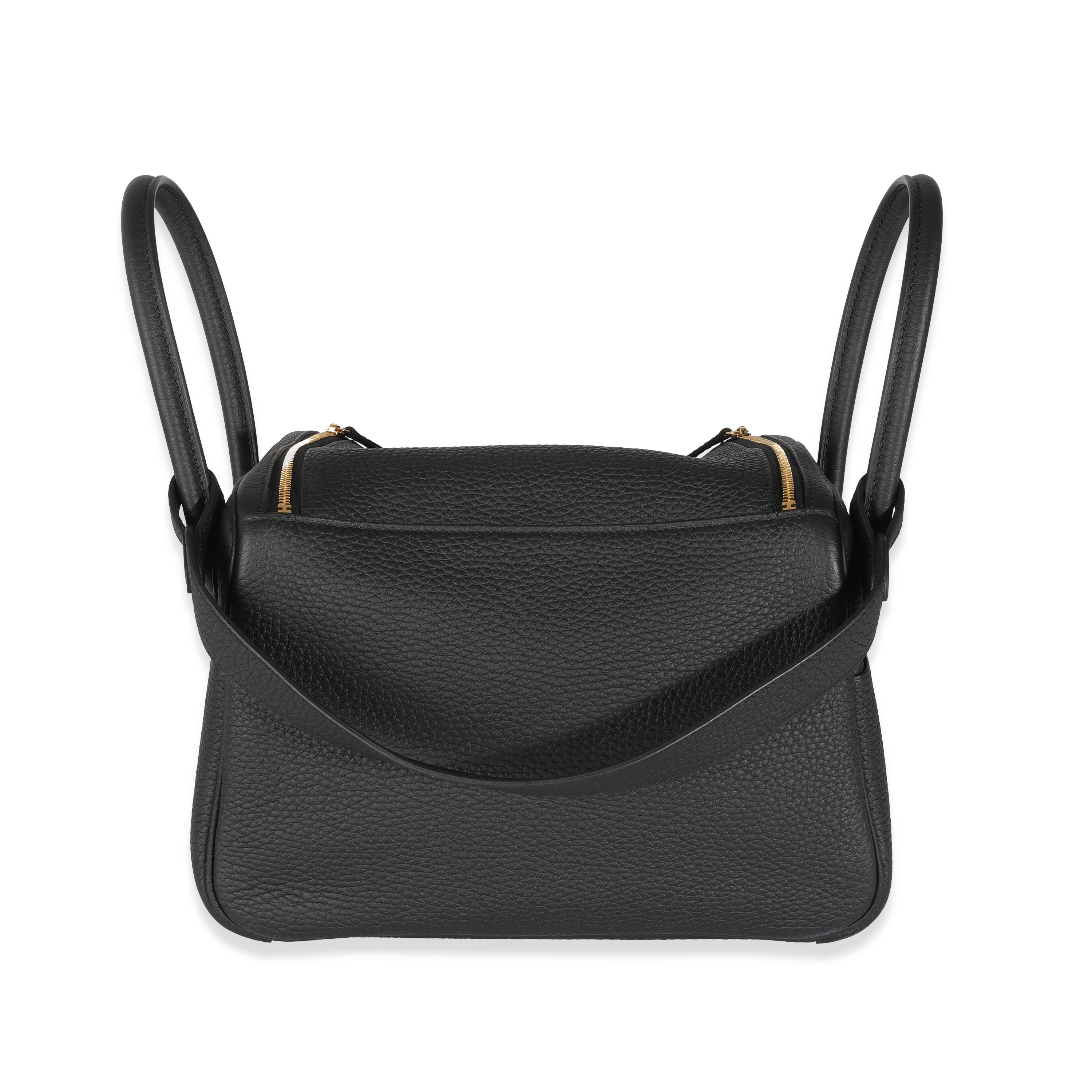 Hermès Black Clemence Lindy 26 Gold Hardware, 2023 Available For
