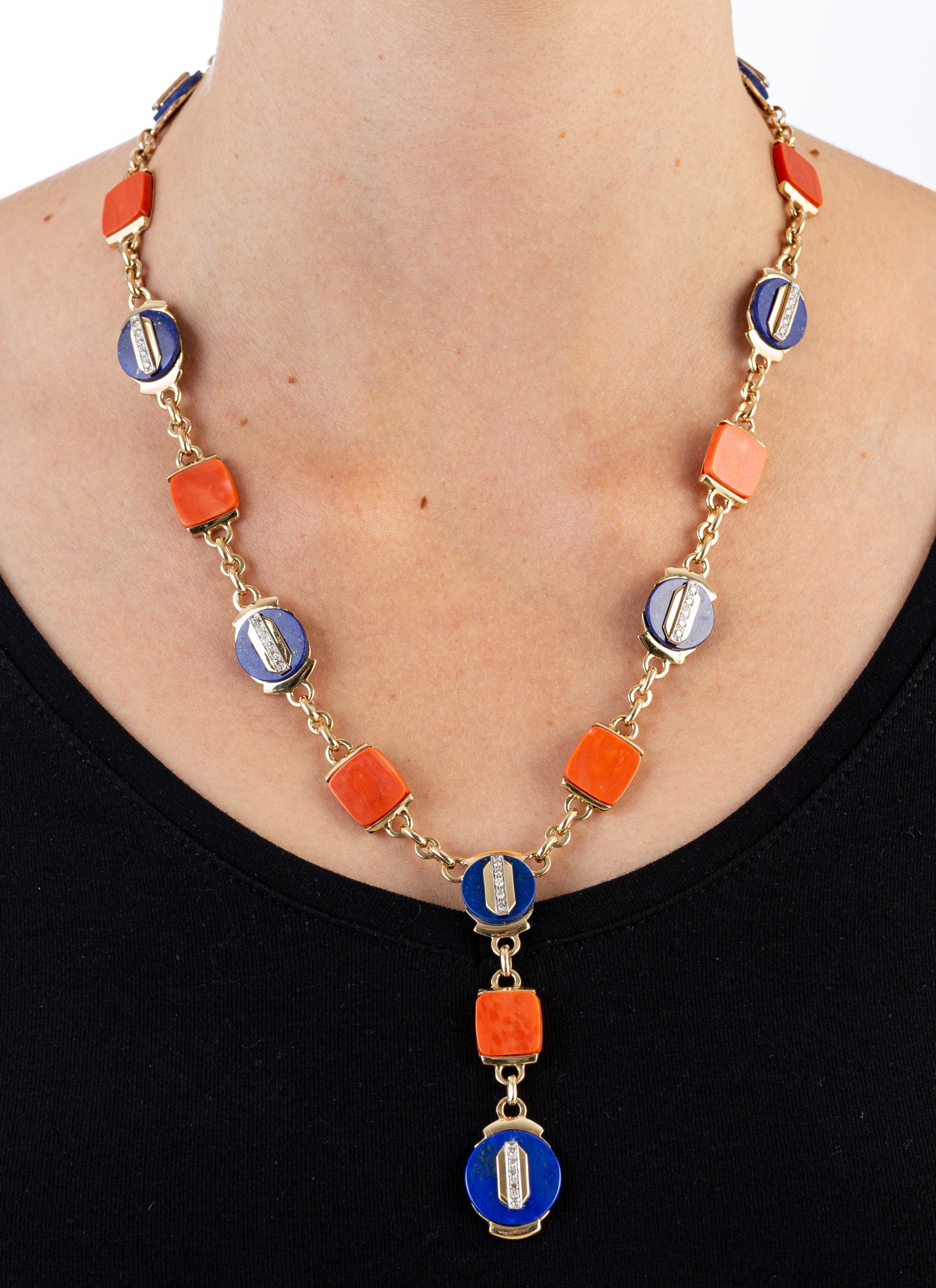 Colliers en Lapis Lazuli et corail