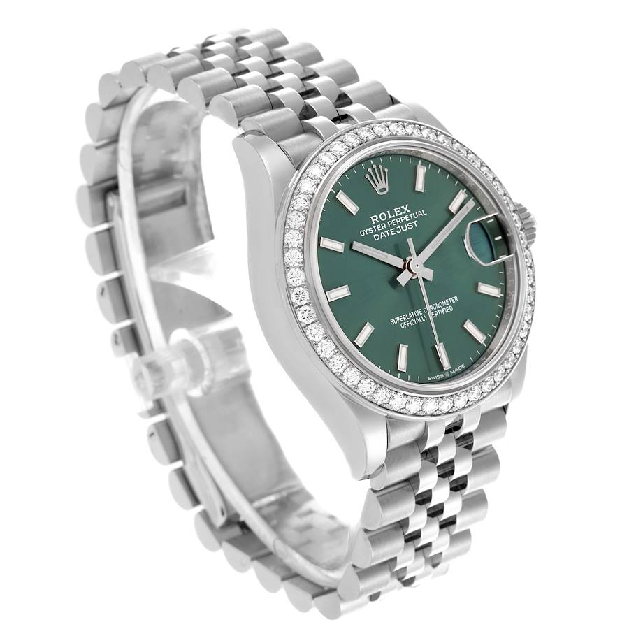 Rolex Datejust (Reference 278384). A white gold stainless steel diamond set automatic wristwatch with date. - Image 3