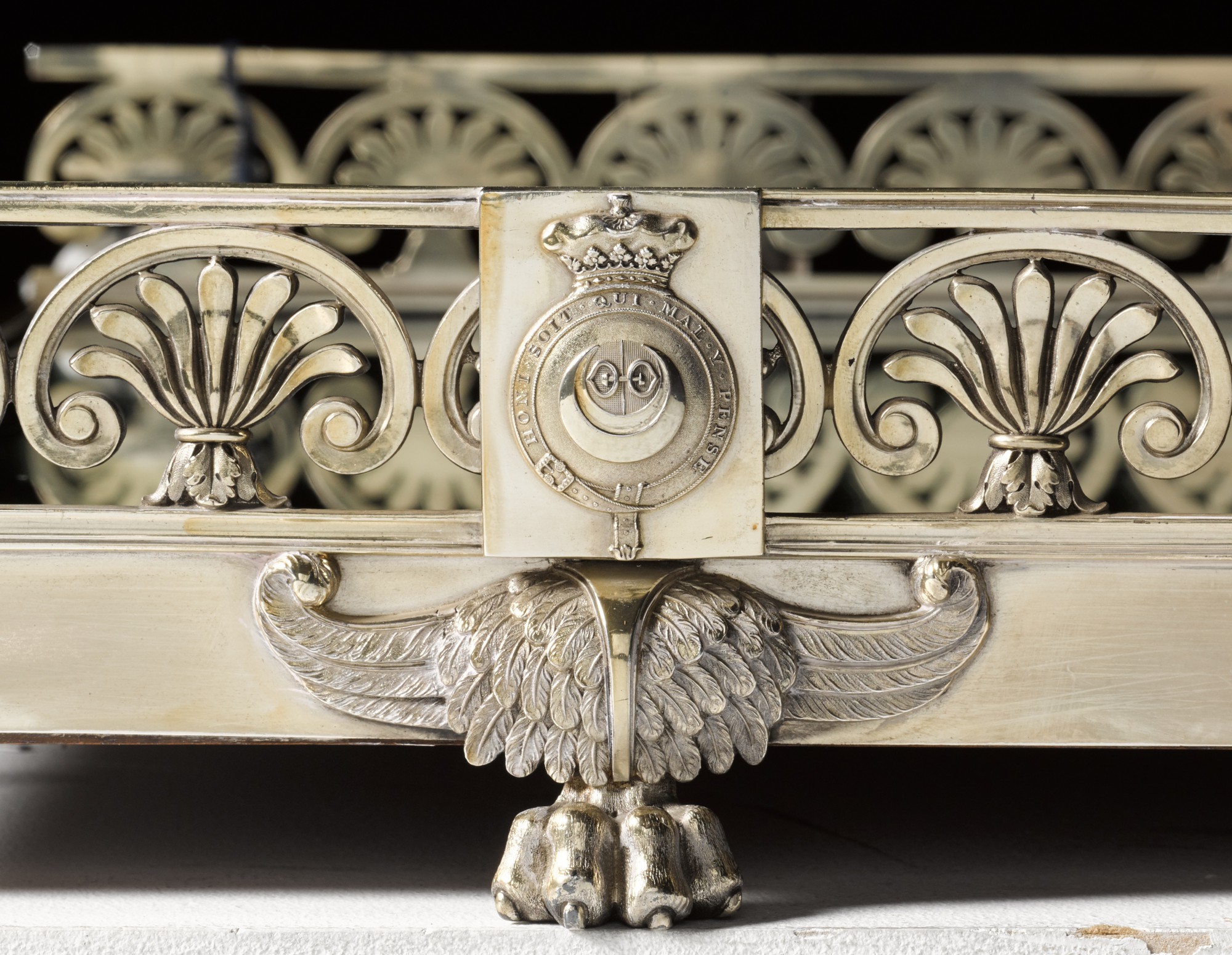 A George III silver mirror plateau in six sections, Benjamin Smith ...