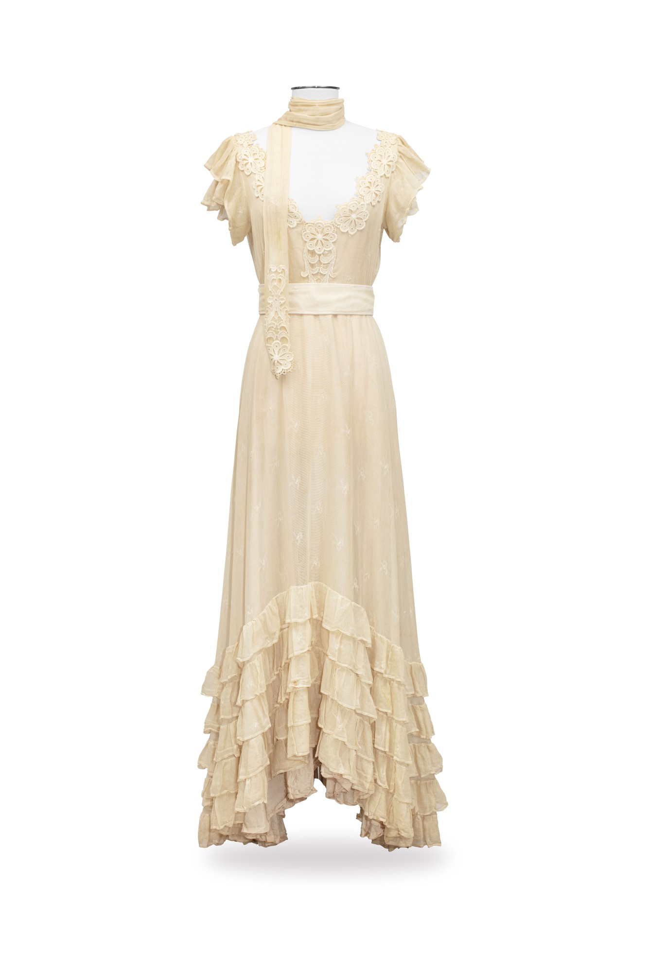 Robe en tulle à fronces - beige/brique main image 1