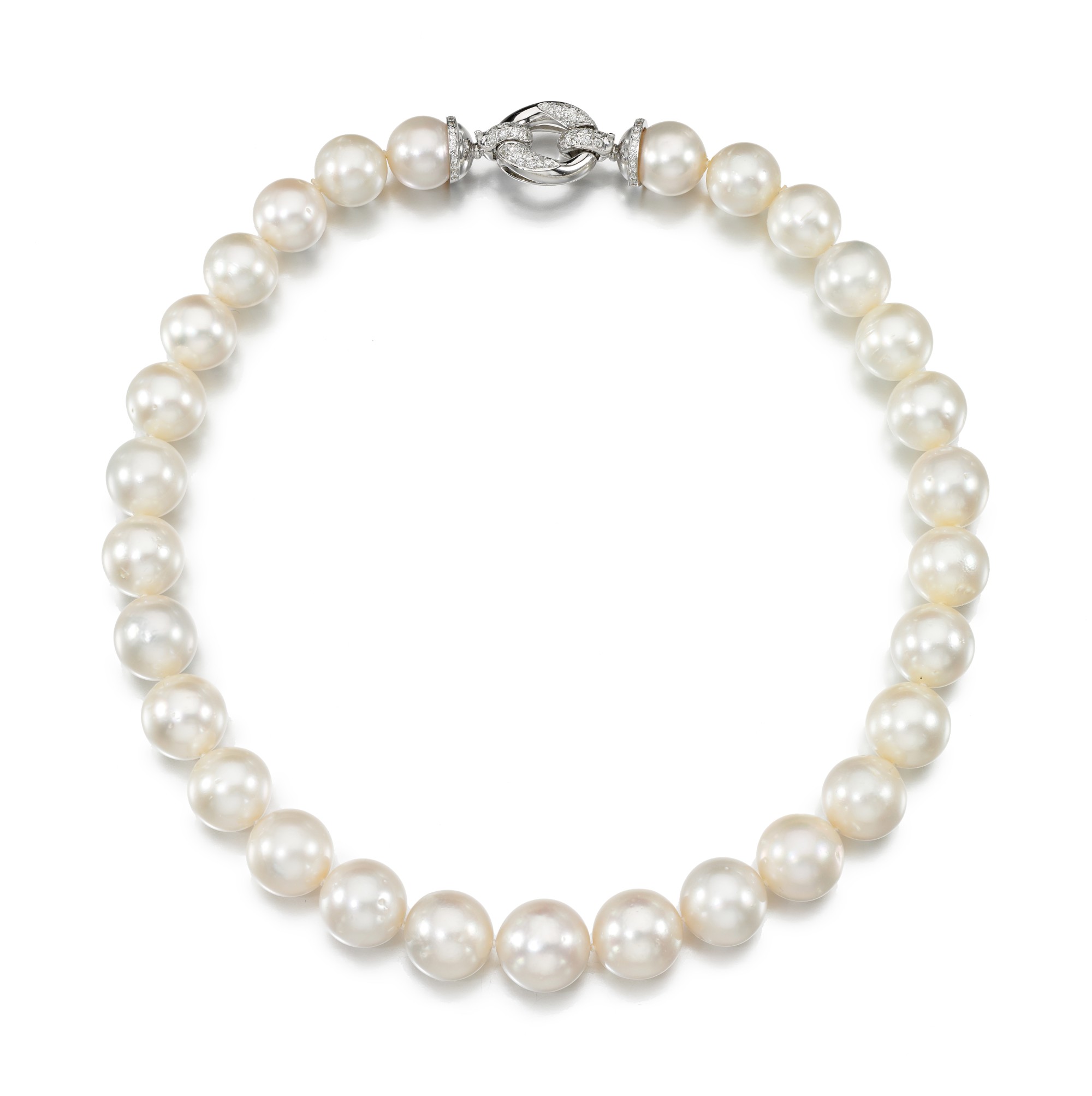 CULTURED PEARL AND DIAMOND NECKLACE Fine Jewels Online Jewellery