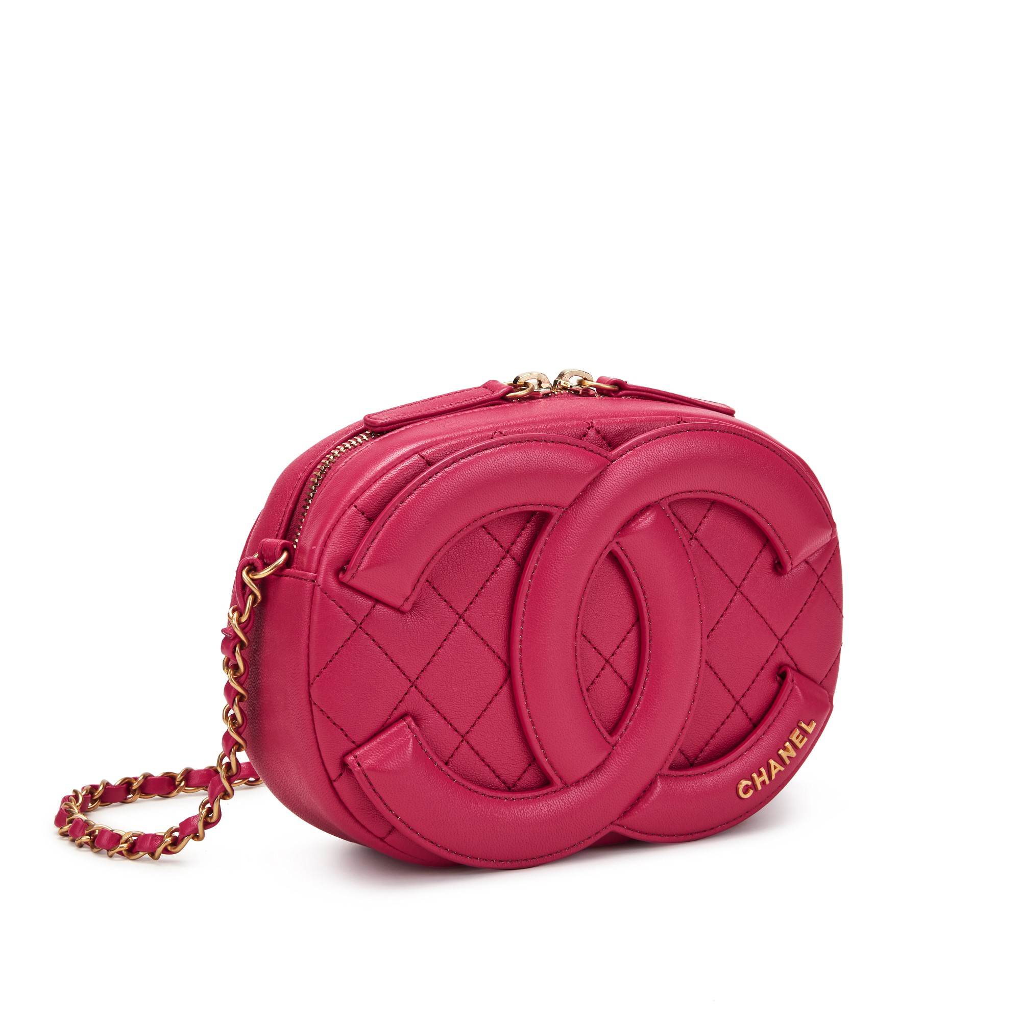 【CHANEL】Chanel camera bag （dusty pink)【ランク:A】 CHANEL Lambskin Quilted Camera Bag Pink 1670722 | FASHIONPHILE