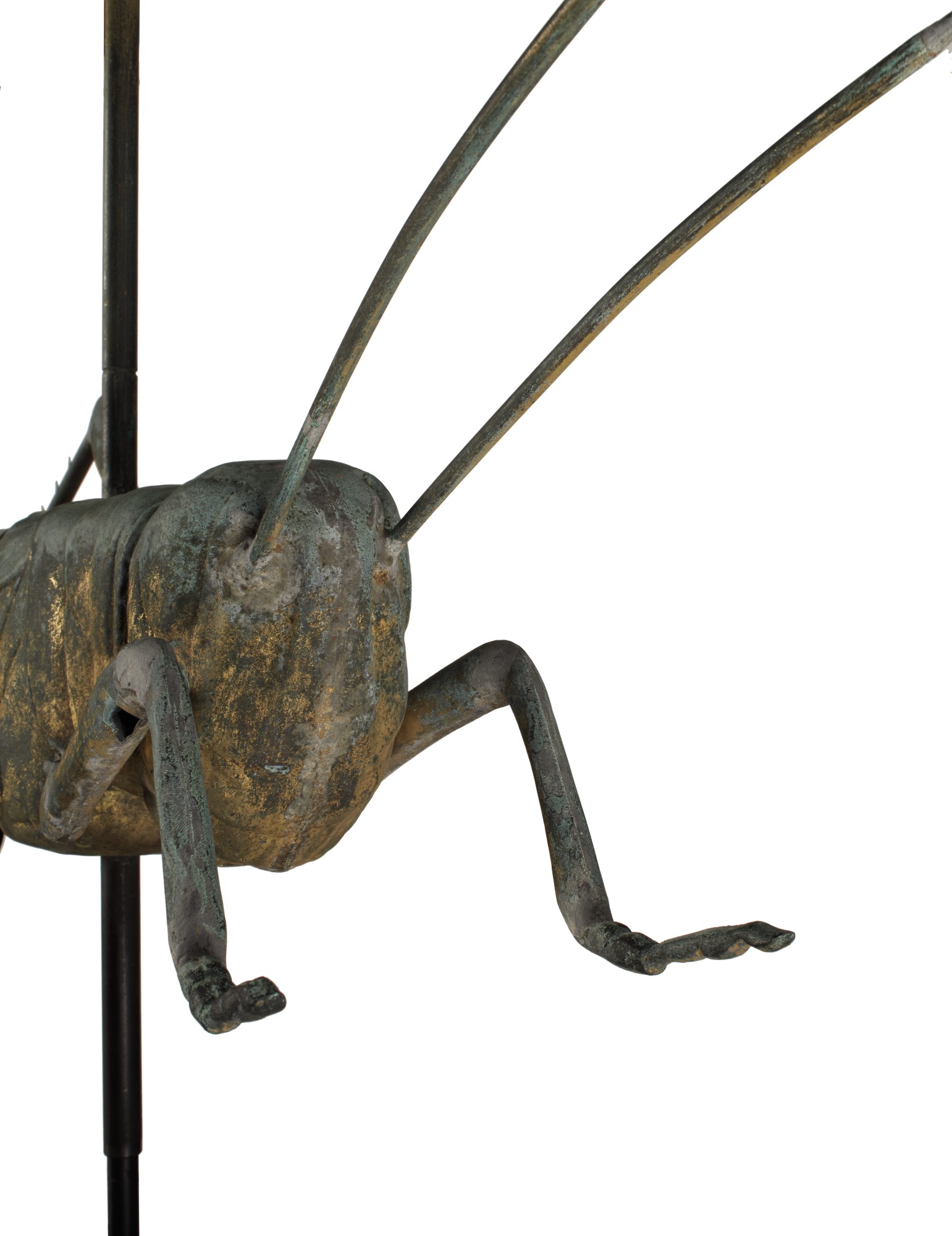 EXCEPTIONAL HOLLOW MOLDED AND GILT COPPER WEATHERVANE, ATTRIBUTED TO L.W. CUSHING