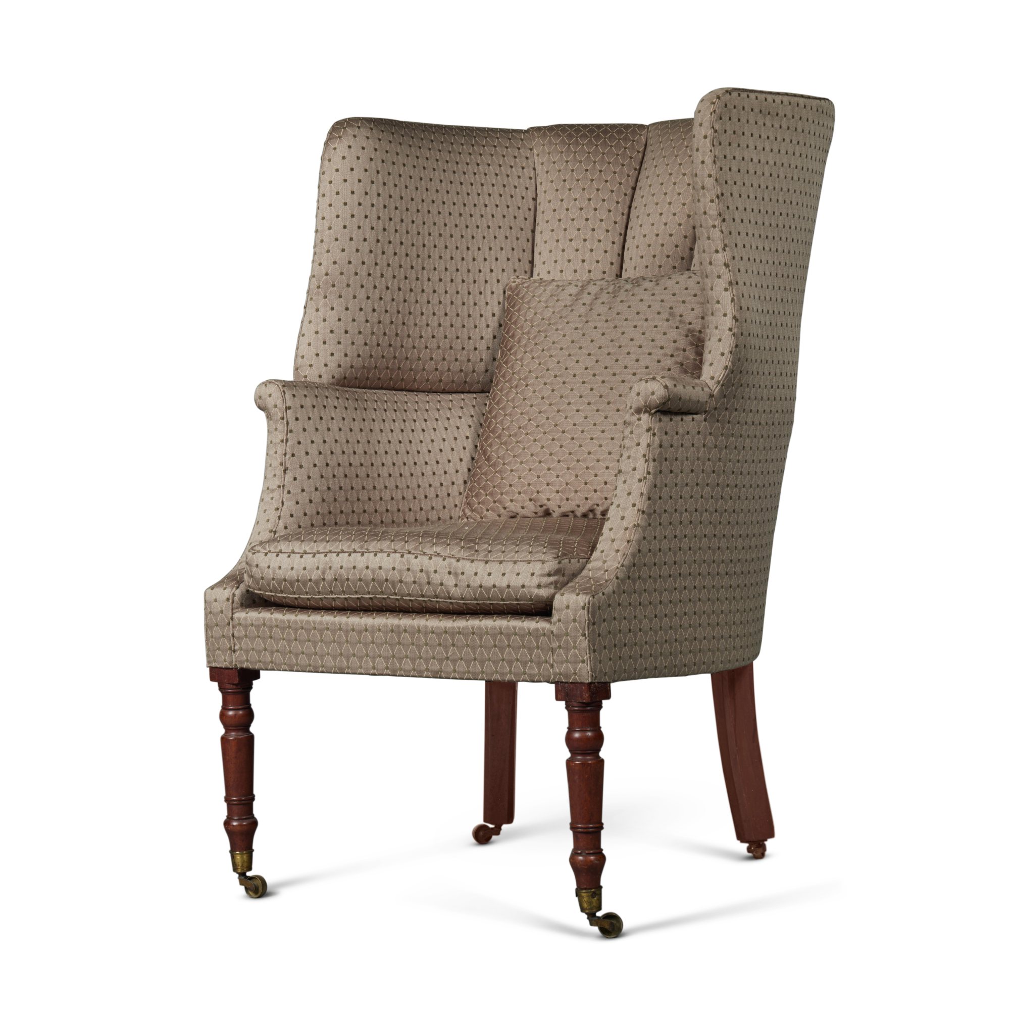 A Federal Mahogany BarrelBack Wing Easy Chair, Philadelphia