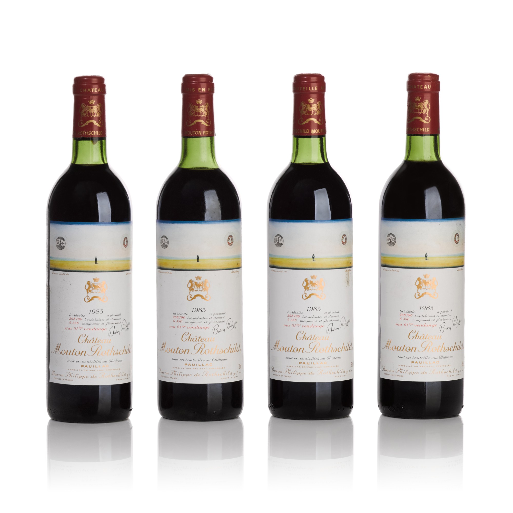 Bouteille Vide Château Mouton Rothschild Pauillac 1983 - Authentique - Occasion
