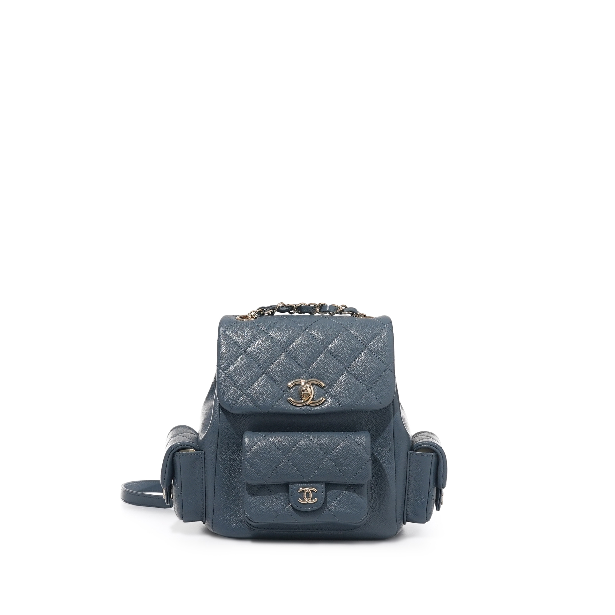 Chanel Duma Medium Backpack Blue
Calfskin Leather Bag Gold Hardware Chanel Duma Backpack Medium Navy Calfskin Gold Hardware 23P  main image 2