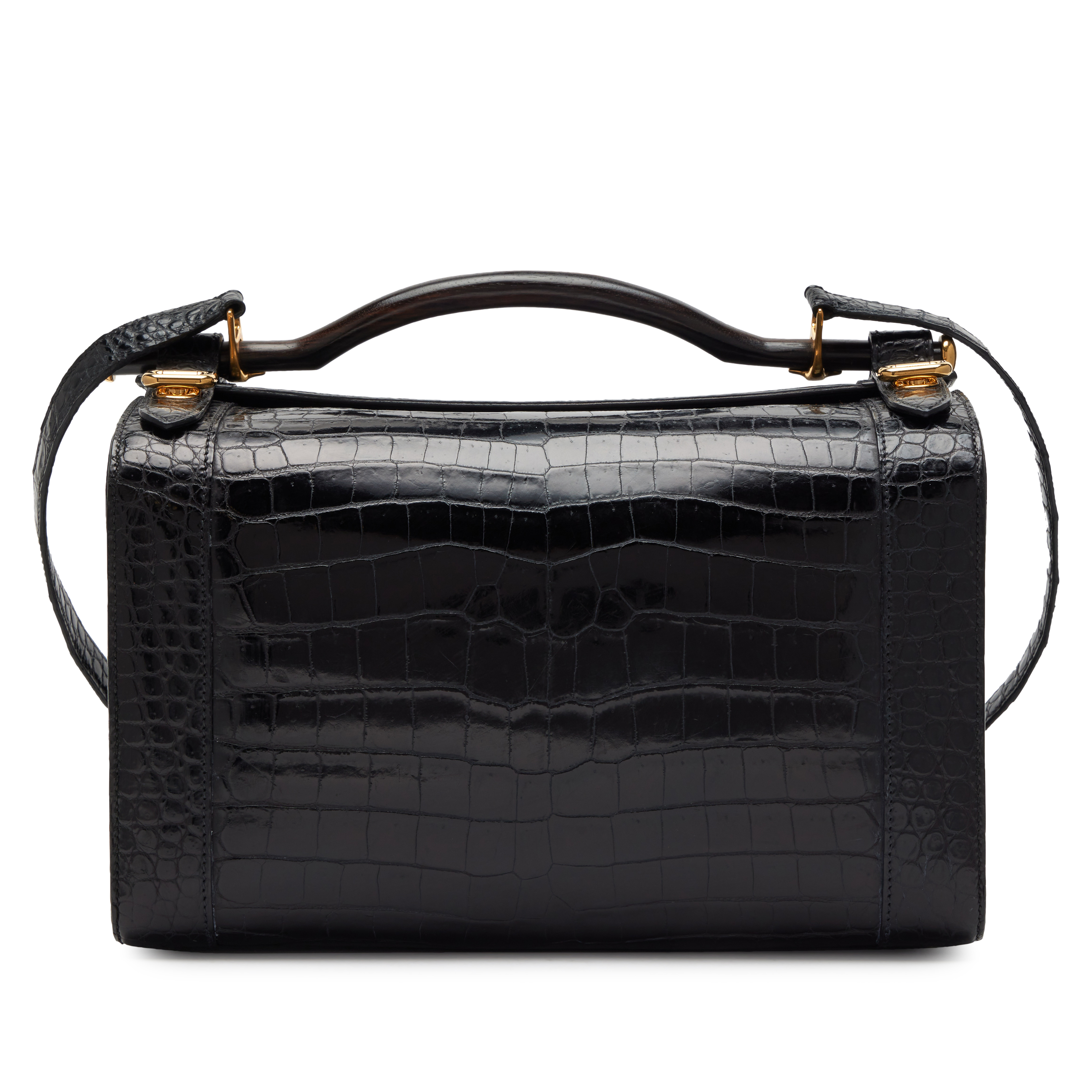 Hermès Vintage Black Crocodile Cosmos Cosmetic Train Vanity Case