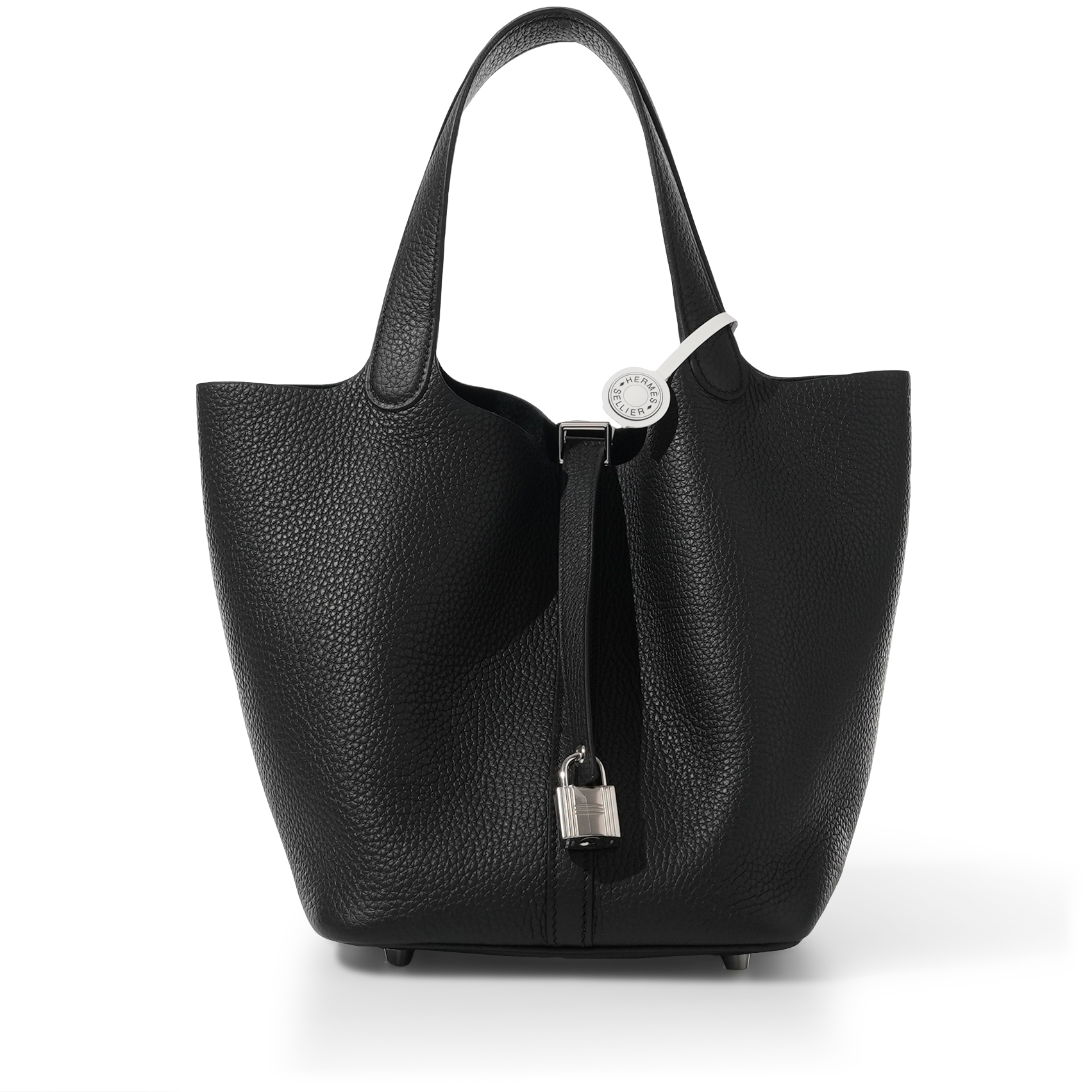 Hermès Black Clemence Picotin Lock 22 Palladium Hardware, 2021 Available For Immediate Sale At