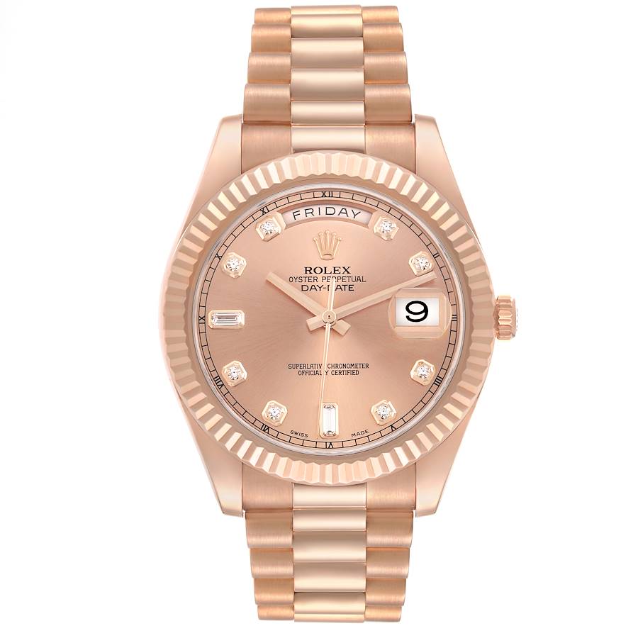 Rolex President Day-Date II (Reference 218235). A 41mm Rose Gold