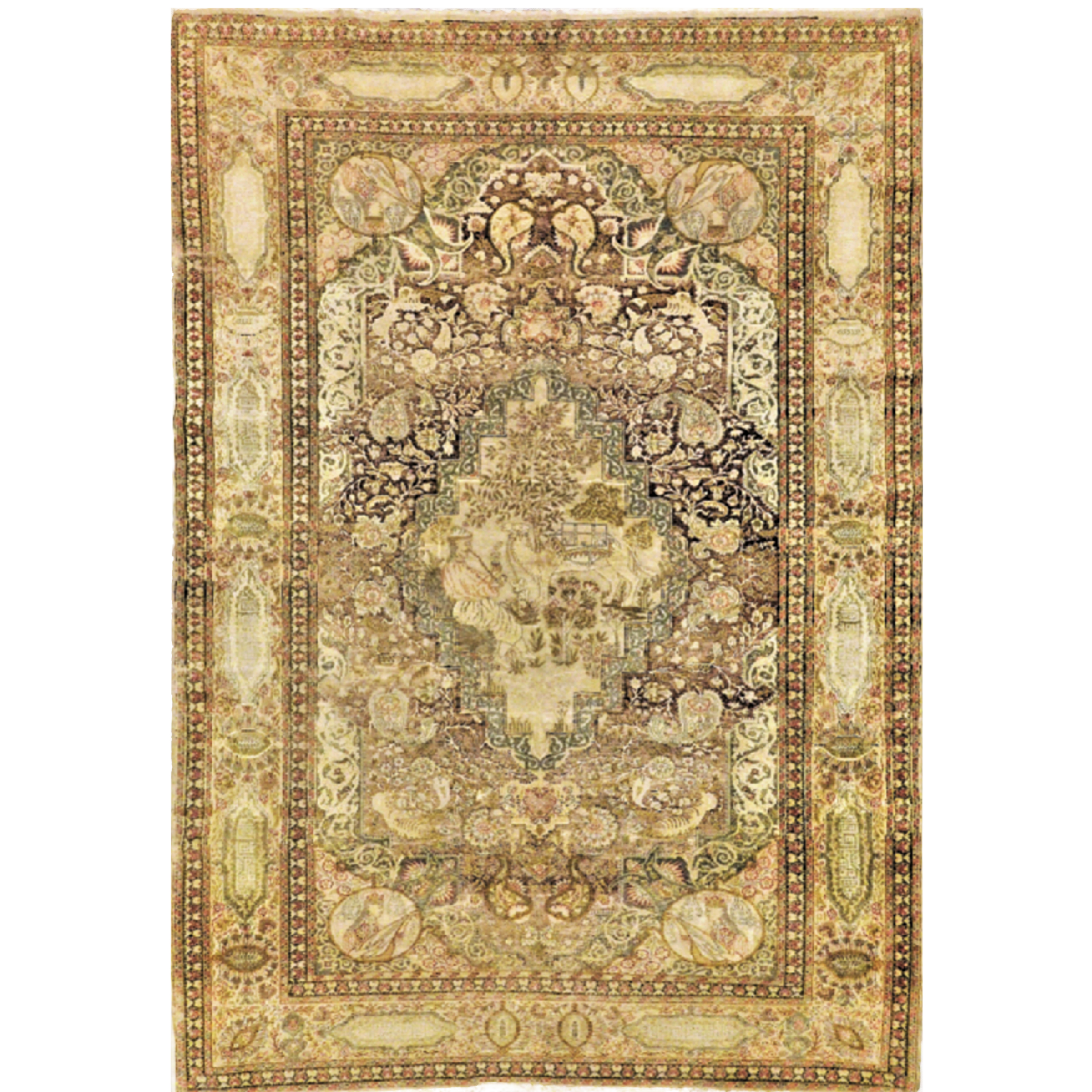 Vintage Turkish Hand-Knotted Kayseri Rug 5' X 7' Available For