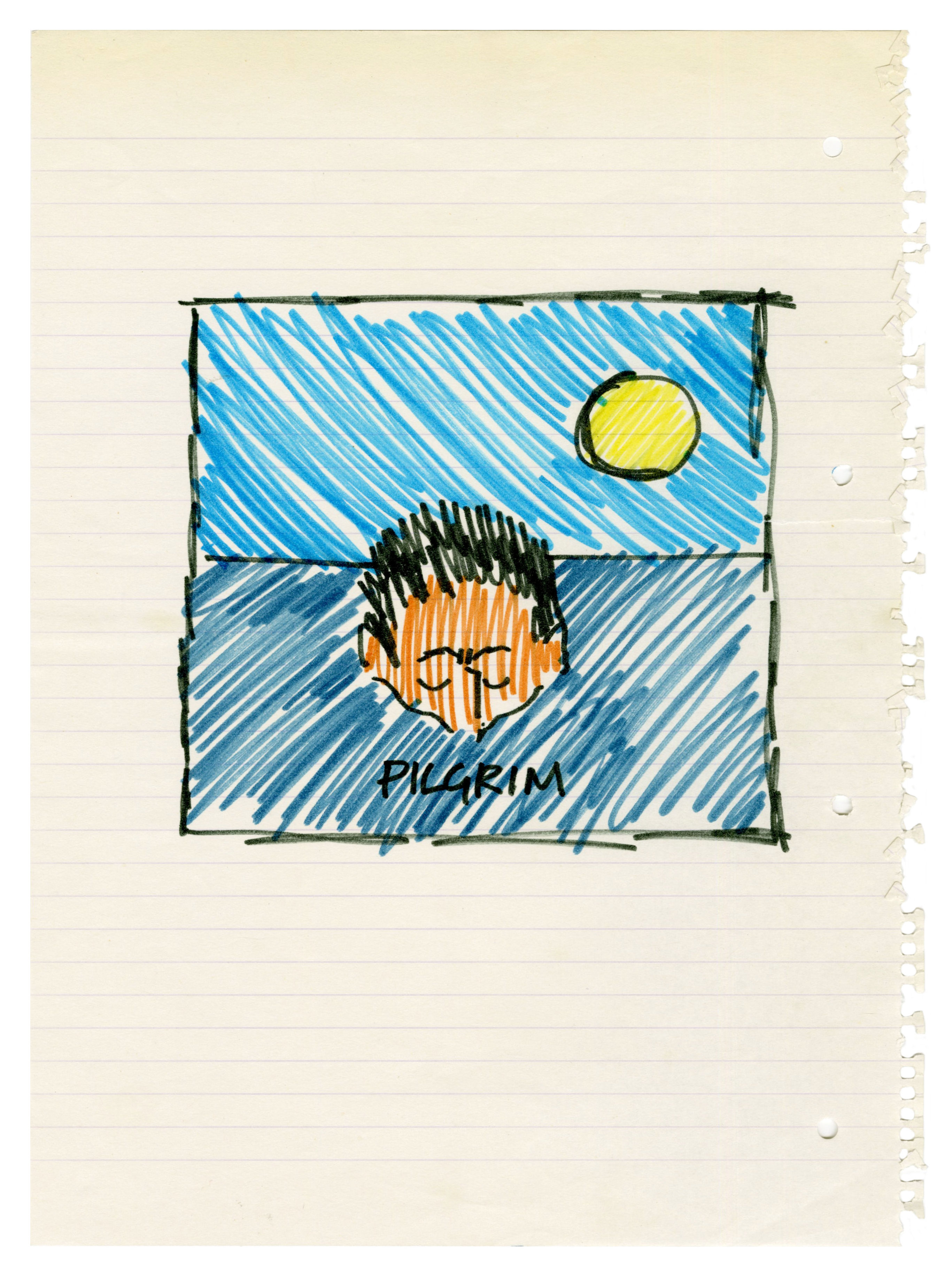 Eric Clapton Vintage Pilgrim Album Hand-Drawn Conceptual Artwork