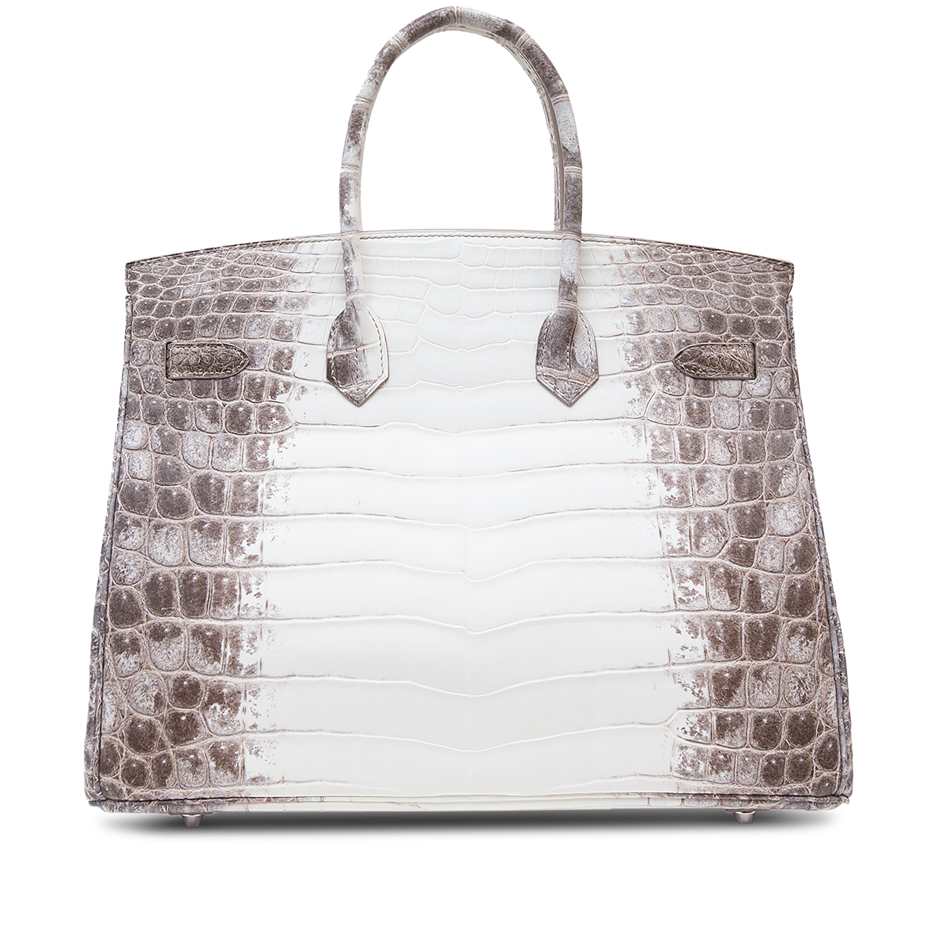 Hermès White Matte Niloticus Crocodile Himalaya Birkin 35, 18K