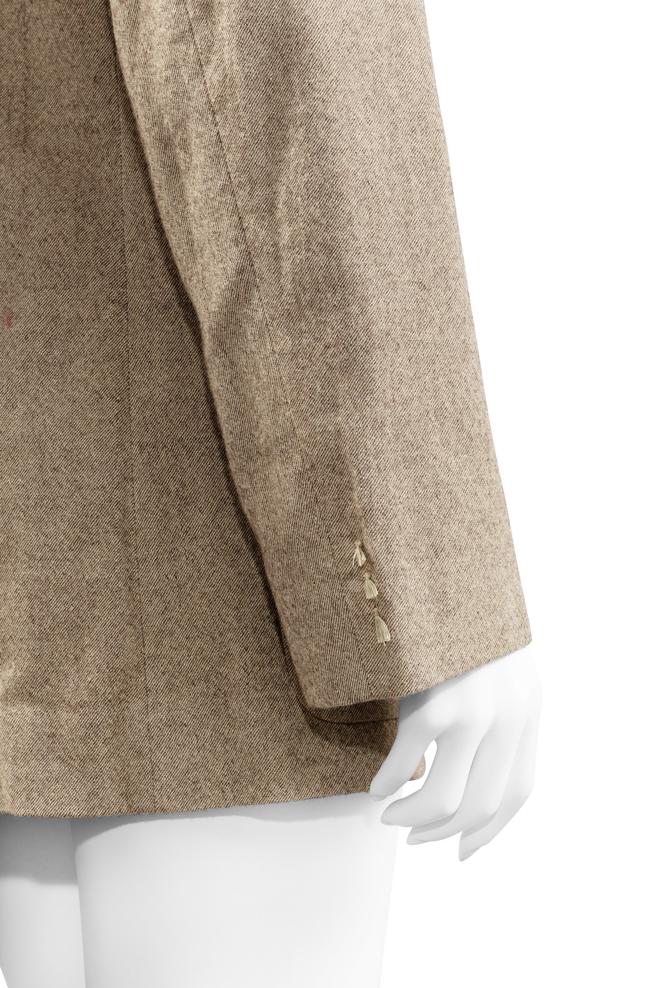 Cardigan Maison Martin Margiela Automne-hiver 2004 - Laine Sable - Longueur 11 Pouces - Occasion Très Bon état