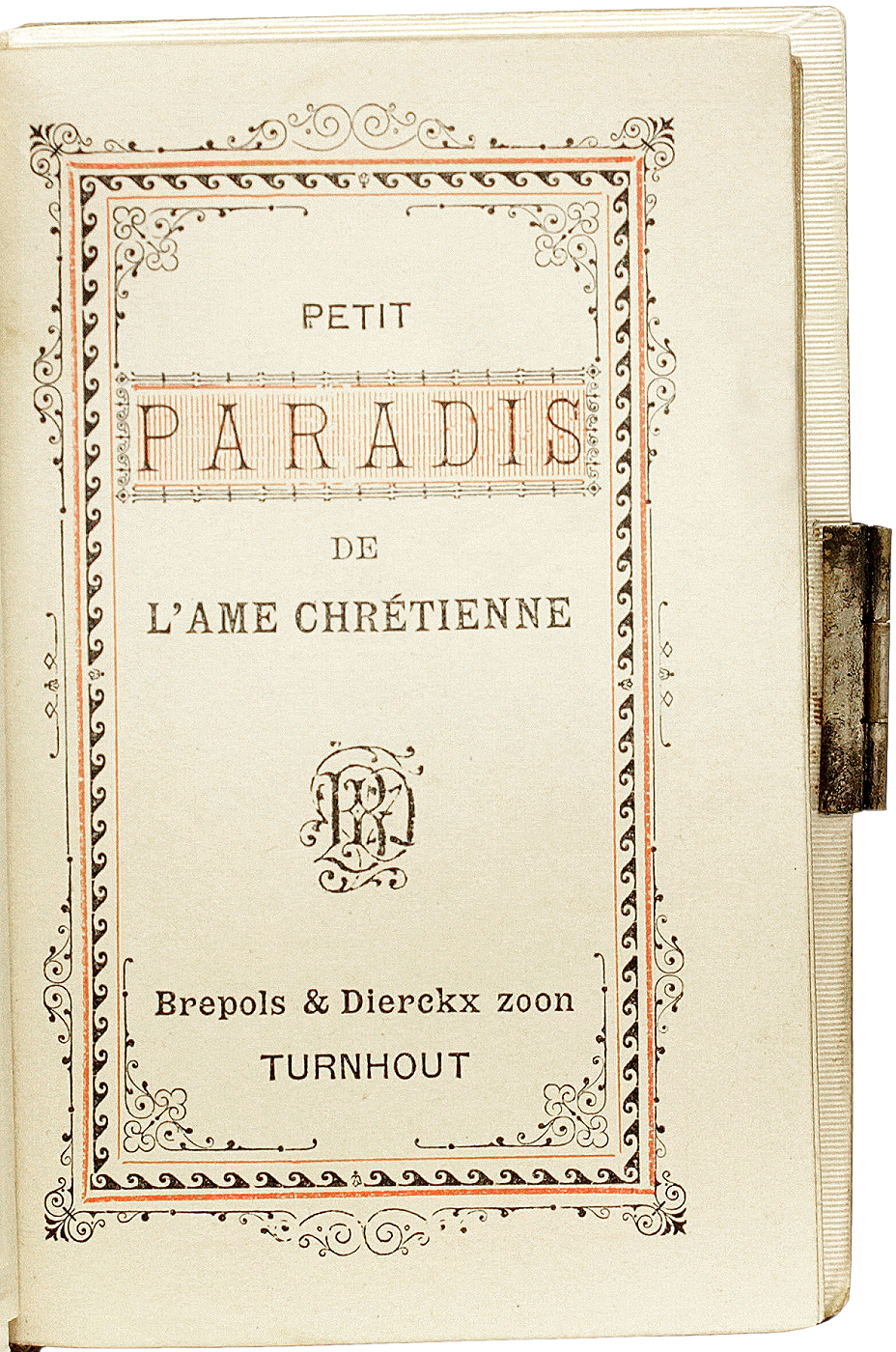 アンティーク洋書 DE L'AME CHRETIENNE Antique Petit Paradis De L'Ame Chretienne / Little Paradise Of The