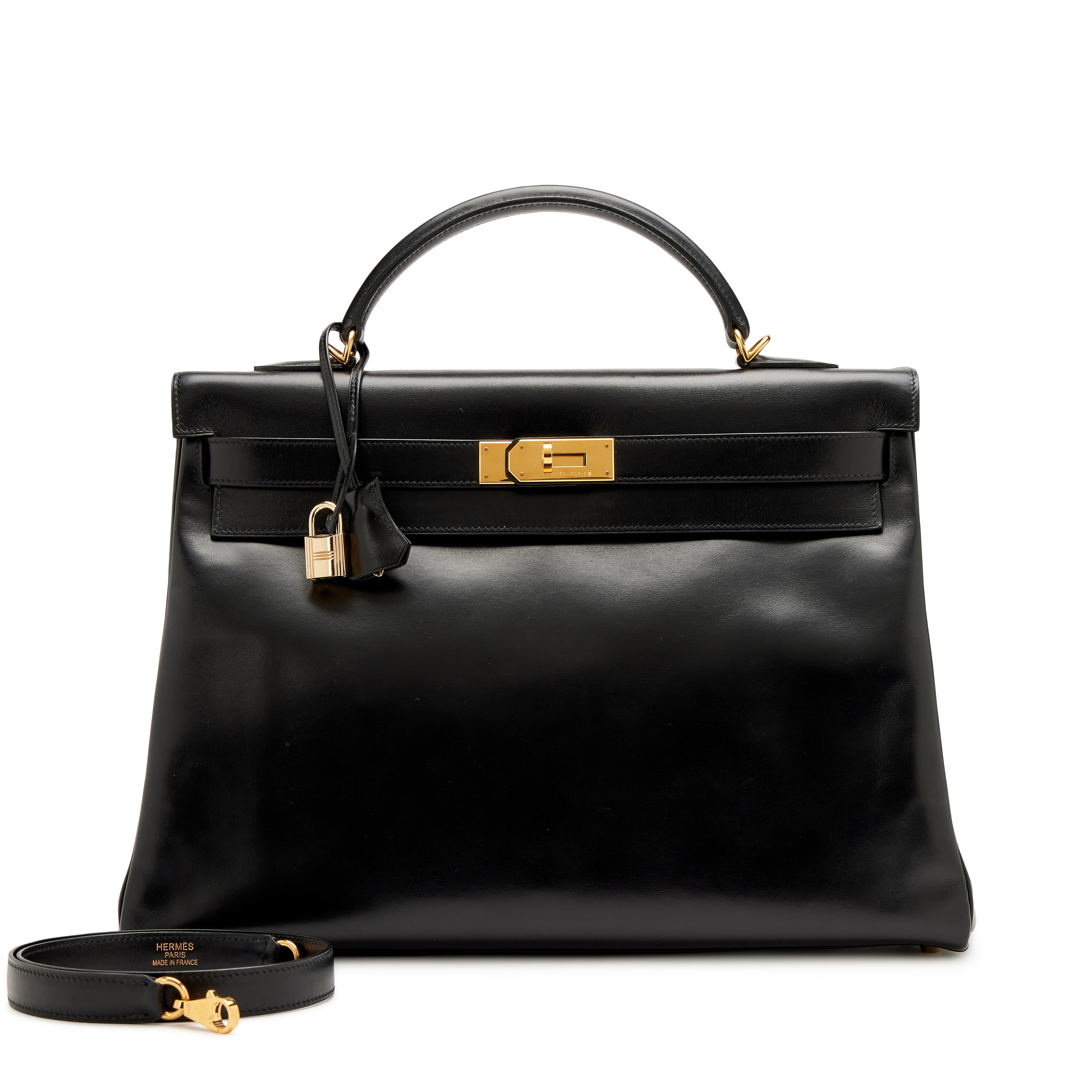 Hermès Black Box Calf Retourne Kelly 40 Gold Hardware, 2006