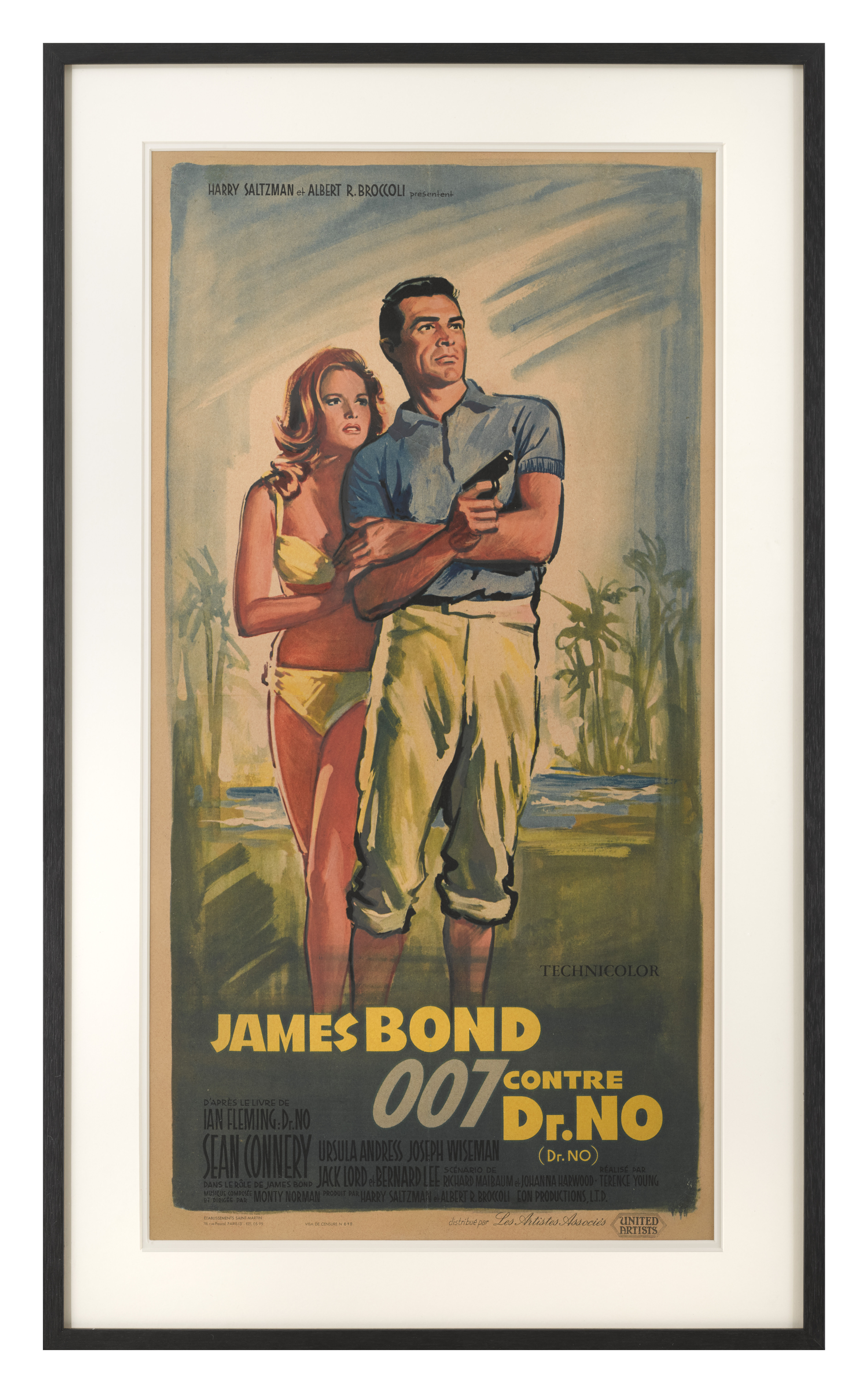 洋画・外国映画 JAMES BOND MOVIE POSTERS Boris Grinsson Vintage French James Bond Dr. No Movie Poster