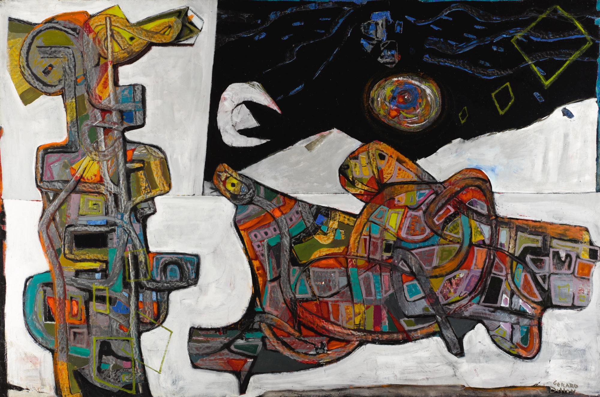 GERARD DILLON ABSTRACT BY NIGHT Irish Art British Pics > 1850