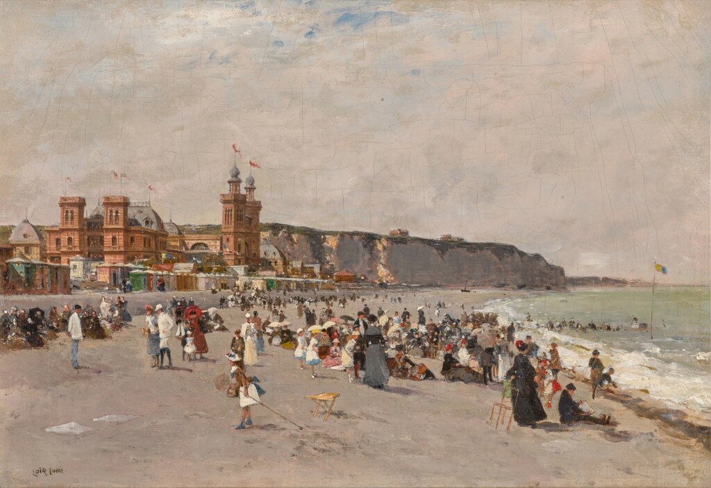 View full screen - View 1 of Lot 350. View of the Beach and Casino at Dieppe.