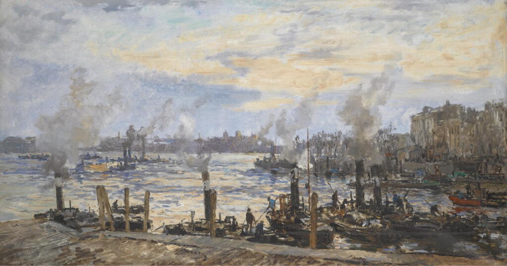 View full screen - View 1 of Lot 21. JOHAN HENDRIK VAN MASTENBROEK | The Leuvehaven, in the Port of Rotterdam.