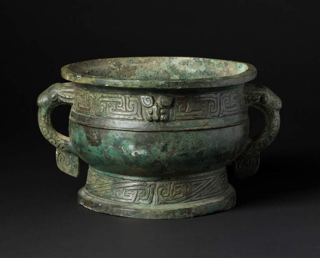View full screen - View 1 of Lot 96. An archaic bronze grain vessel (Gui), Western Zhou dynasty.