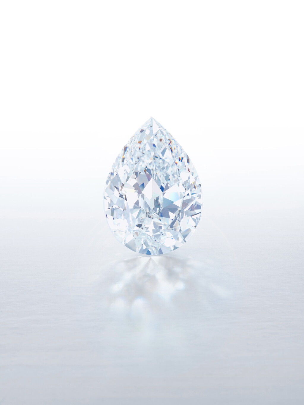 View full screen - View 1 of Lot 1. An Exceptional and Magnificent Unmounted Diamond | 無與倫比並極其重要 101.38克拉 梨形 D色 完美無瑕 Type IIa 巨鑽.