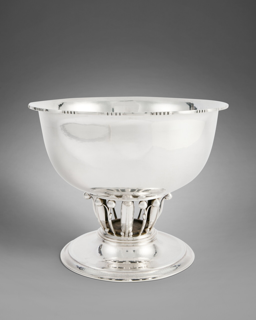 View full screen - View 1 of Lot 403. A Danish Silver 'Louvre' Bowl, No. 19C, Georg Jensen Silversmithy, Copenhagen, Dated 1938.