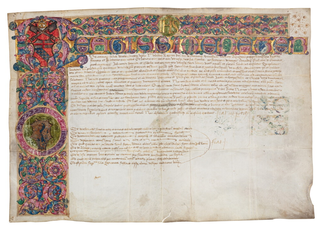View full screen - View 1 of Lot 11. Supplique à Innocent VIII par plusieurs personnes dont R. de Gramont. Entre 1487-1489..
