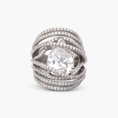 View full screen - View 1 of Lot 855. Diamond Ring weighing 4.49 carats.