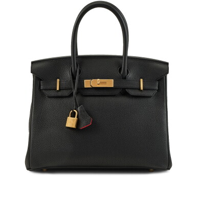 View full screen - View 1 of Lot 131. Black Togo and Bougainvillier Verso HSS Birkin 30 Gold Brushed Hardware, 2017.