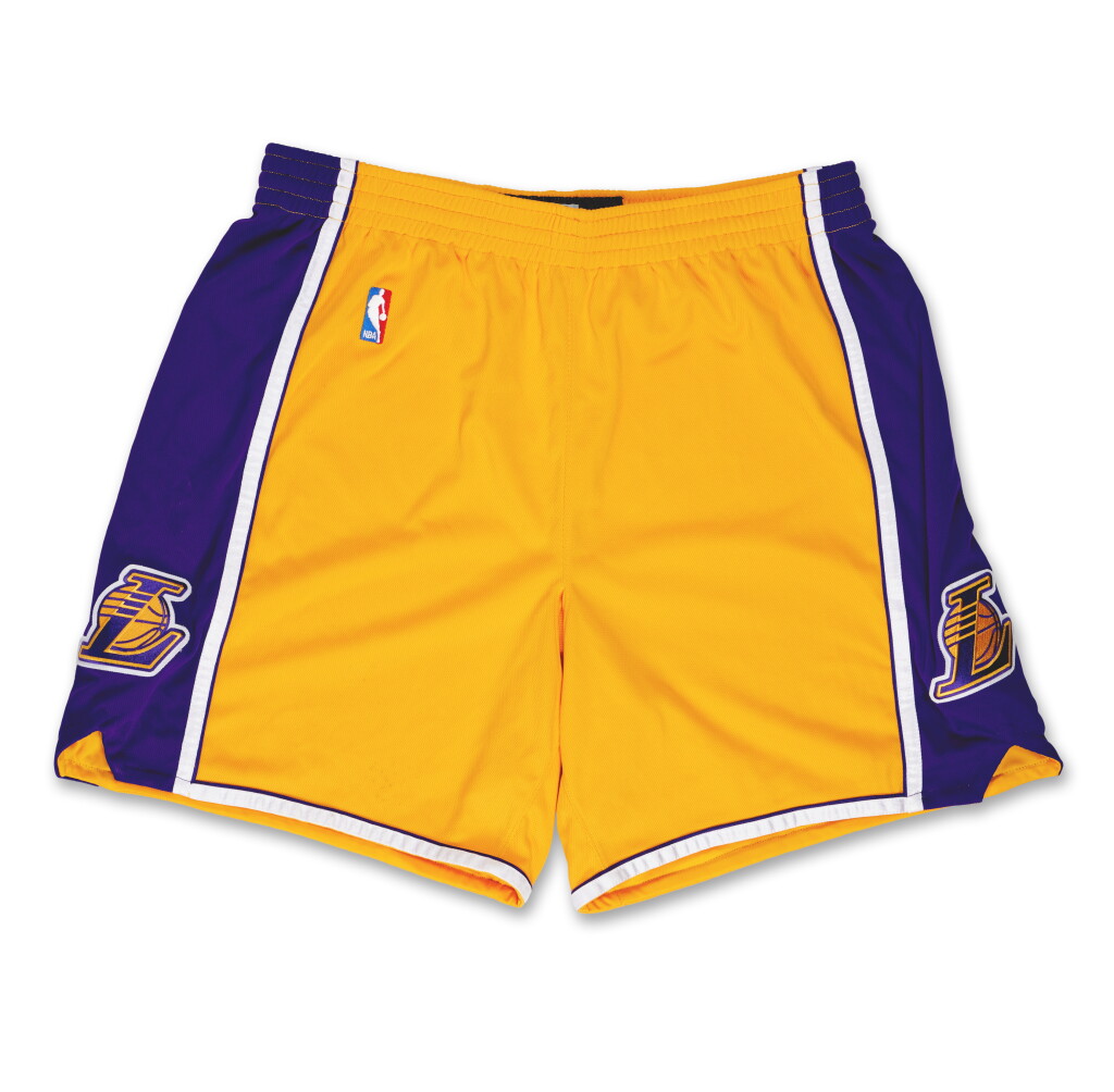 View full screen - View 1 of Lot 86. Kobe Bryant Los Angeles Lakers 2006-2007 Game Worn Shorts | Matched to Kobe's First Game as No. 24 & Media Day.