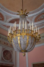 An Empire gilt-bronze and cut-glass thirty-six-light chandelier, circa 1810 | Lustre à trente-six lumières en bronze doré et verre taillé d'époque Empire, vers 1810