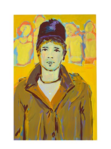 View full screen - View 1 of Lot 2. CLAIRE TABOURET | NATHAN WITH A PURPLE HAT.