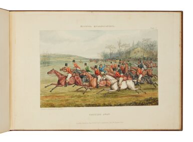 View full screen - View 1 of Lot 1017. (Alken, Henry) | A group of seven titles with illustrations by Henry Alken related to sporting.