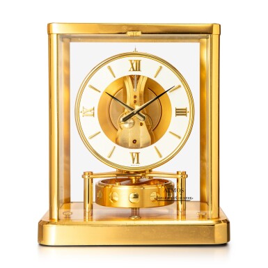 View full screen - View 1 of Lot 9377. Jaeger-LeCoultre | A gilt brass atmos clock, Circa 1992 | 積家 | 鍍金銅製空氣鐘,約1992年製.