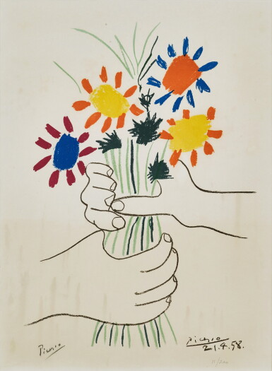 View full screen - View 1 of Lot 1230. Pablo Picasso 巴布羅・畢加索 | Paz. Estocolmo 和平。斯德哥爾摩.