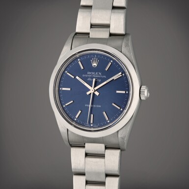 View full screen - View 1 of Lot 422. Reference 14000 Air-King | A stainless steel automatic wristwatch with bracelet, Circa 1997.