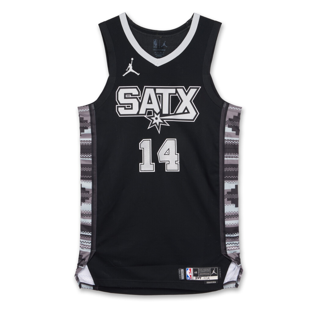 View full screen - View 1 of Lot 190. Blake Wesley San Antonio Spurs 2024-2025 Emirates NBA Cup Game Issued Statement Edition Jersey .