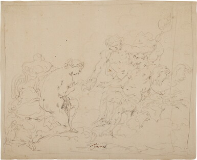 View full screen - View 1 of Lot 281. Venus complains to Jupiter in the presence of Mercury, after Jacob Jordaens.