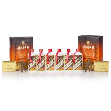 View full screen - View 1 of Lot 56. 1996年“珍品”贵州茅台酒(铁盖)1996 Kweichow Precious Moutai (6 BT50).