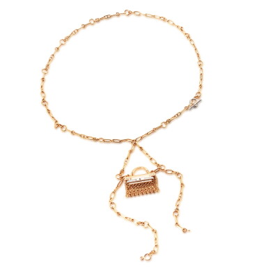 View full screen - View 1 of Lot 638. Rose Gold, White Gold and Diamond Précieux Kelly Pendant Necklace, 2023.