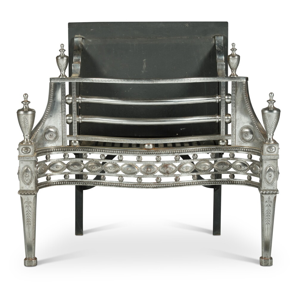 View full screen - View 1 of Lot 54. A George III Polished Steel Firegrate, circa 1780.