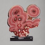 An Impressive Rhodochrosite Stalactite Slice