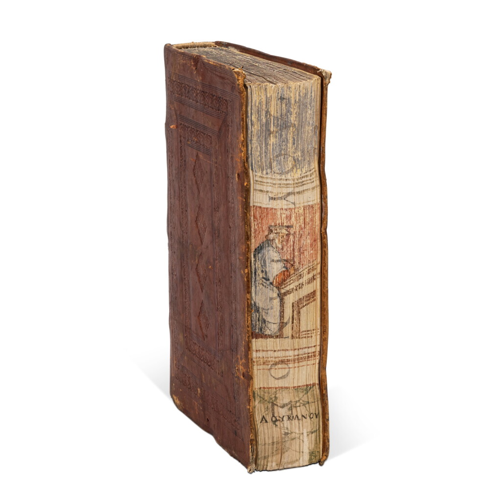 View full screen - View 1 of Lot 870. Lucianus Samosatensis, Opera, Venice, Aldo, 1503, contemporary Venetian russet goatskin, Pillone copy, printed on thick paper.