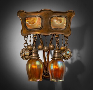 View full screen - View 1 of Lot 204. “Turtle-Back Tile" Moorish Sconce.